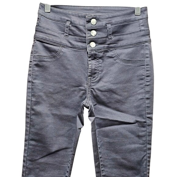 Refuge Women's Skinny Stretch High Waist Denim Jeans Size 2 Gray - Picture 3 of 8